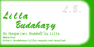 lilla budahazy business card